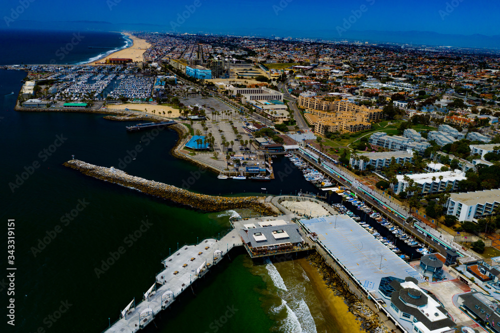 Redondo Beach Los Angeles County California Coast empty quarantine lockdown pandemic beach