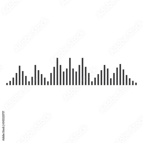 Sound wave logo template vector icon