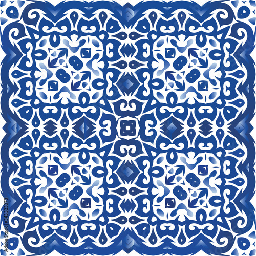 Antique portuguese azulejo ceramic.