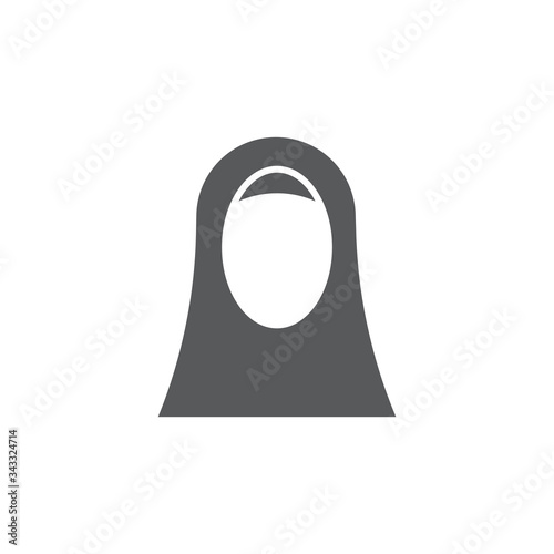 muslim woman vector icon symbol isolated on white background