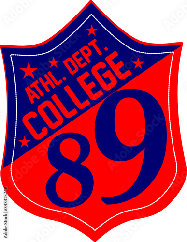 American football athletic college sports printing and embroidery graphic design vector art