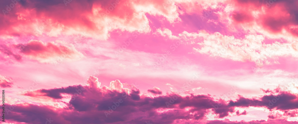 pink and purple color in sky and clouds in twilight time - obrazy, fototapety, plakaty 