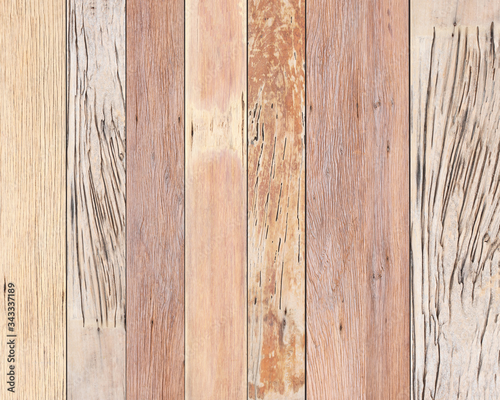 Fototapeta premium top view old wood plank texture background
