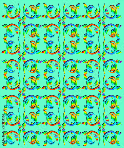 ethnic pattern print and embroidery graphic design vector art