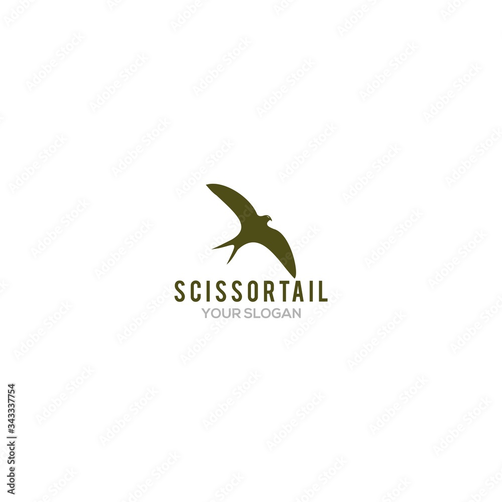 Fototapeta premium Simple Scissortail Logo Design Vector