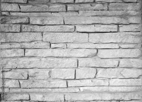 black and white background texture of stone wall