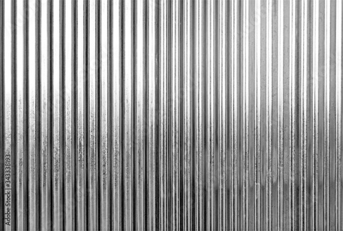 black and white corrugated metal texture surface or galvanize steel background