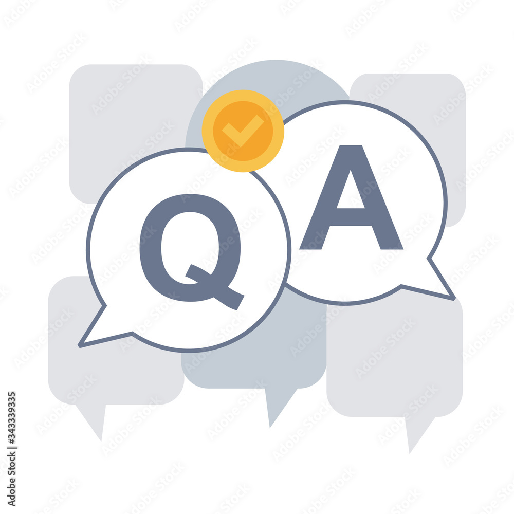 Question & answer bubble chat Question & answer bubble chat