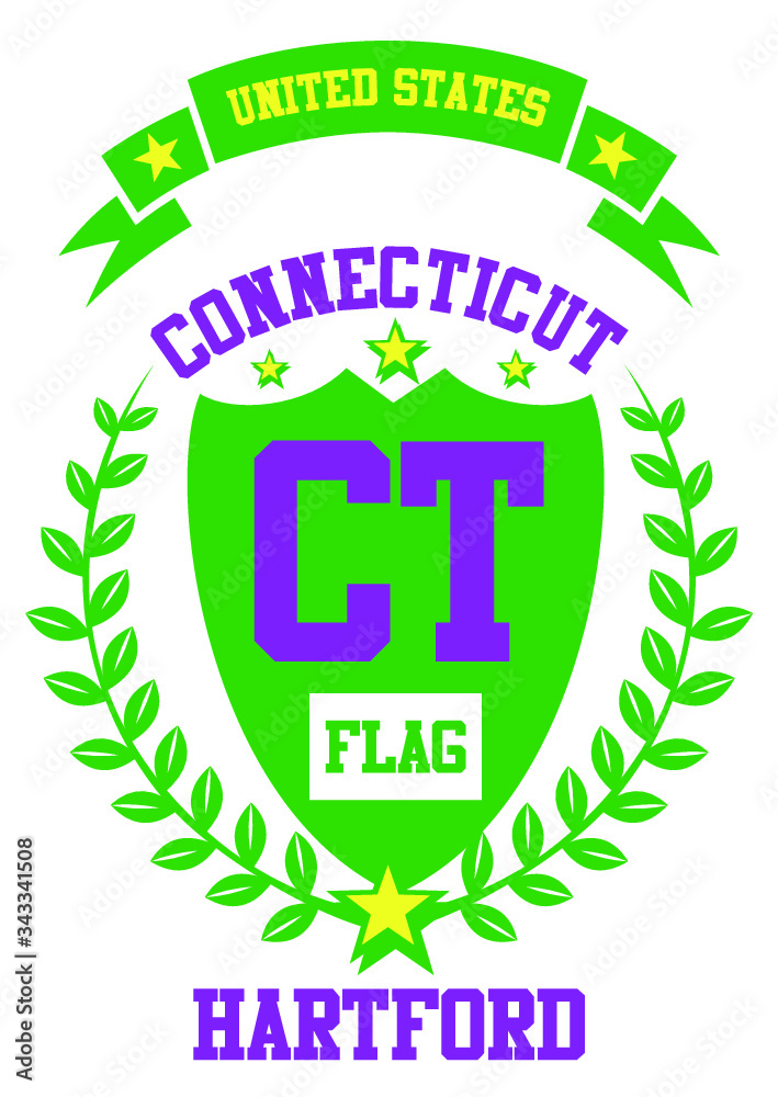 connecticut print and embroidery graphic design vector art