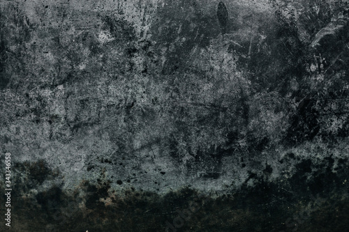 Old rubber texture, looks like a ground. Black and gray wallpaper with with dust, scuffs and scratches, post-nuclear theme. Aged dirty surface. © Екатерина Рукосуева