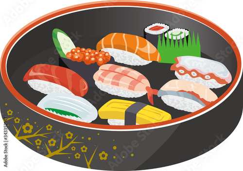 寿司オードブル（小）のイメージイラスト