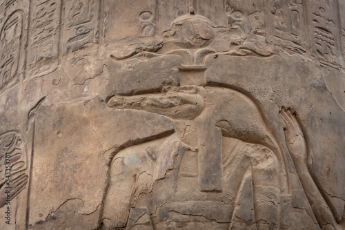 The crocodile god Sobek, in Kom Ombo temple, Egypt