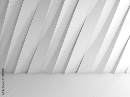 Fototapeta Naklejka Na Ścianę i Meble -  Abstract white interior background, 3d decor