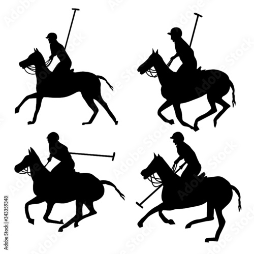 polo sports print and embroidery graphic design vector art