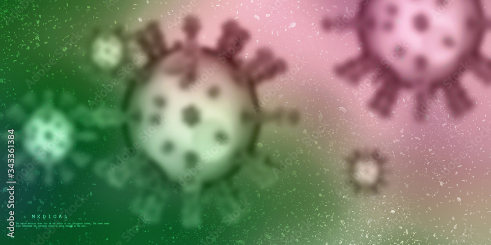 3d render Corona virus disease COVID-19. Microscopic view of a infectious virus 3d render Corona virus disease COVID-19. Microscopic view of a infectious virus