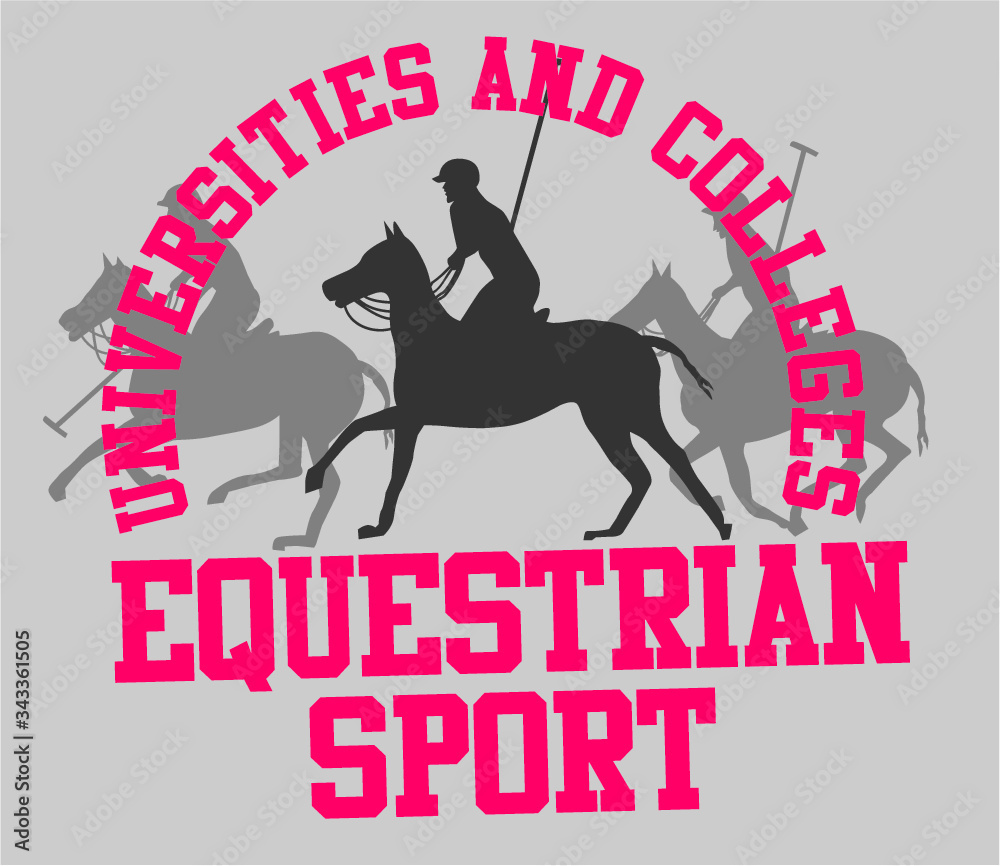 polo sports print and embroidery graphic design vector art