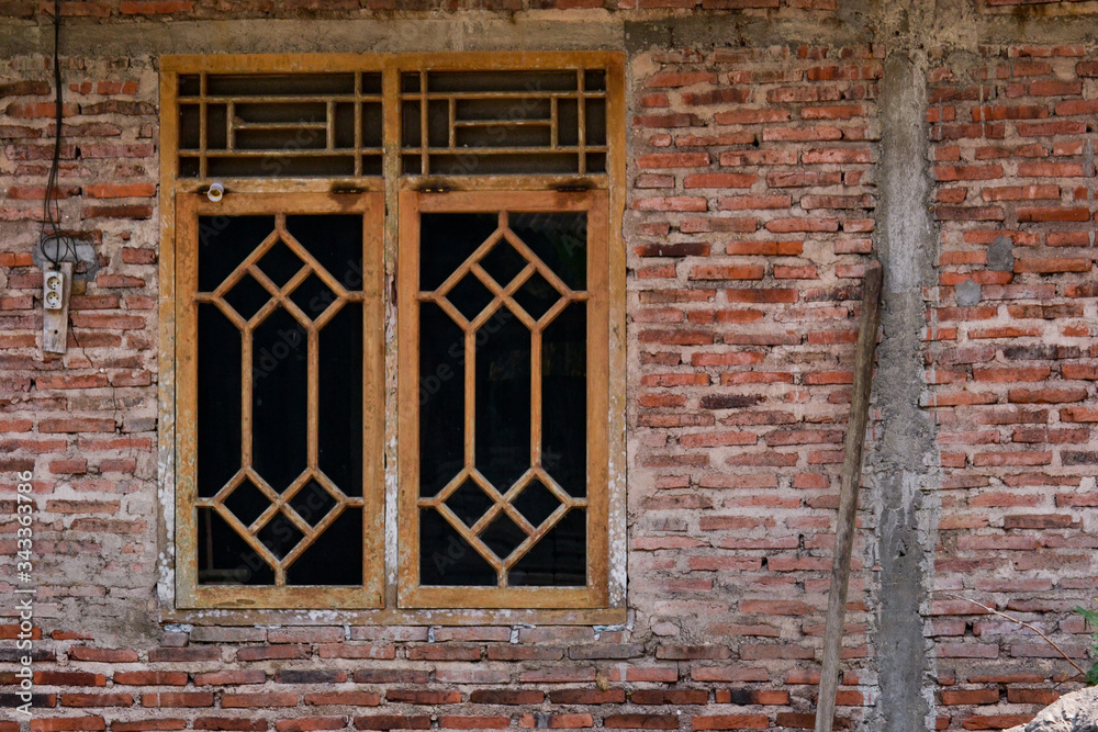 old brick wall with windows old brick wall with windows