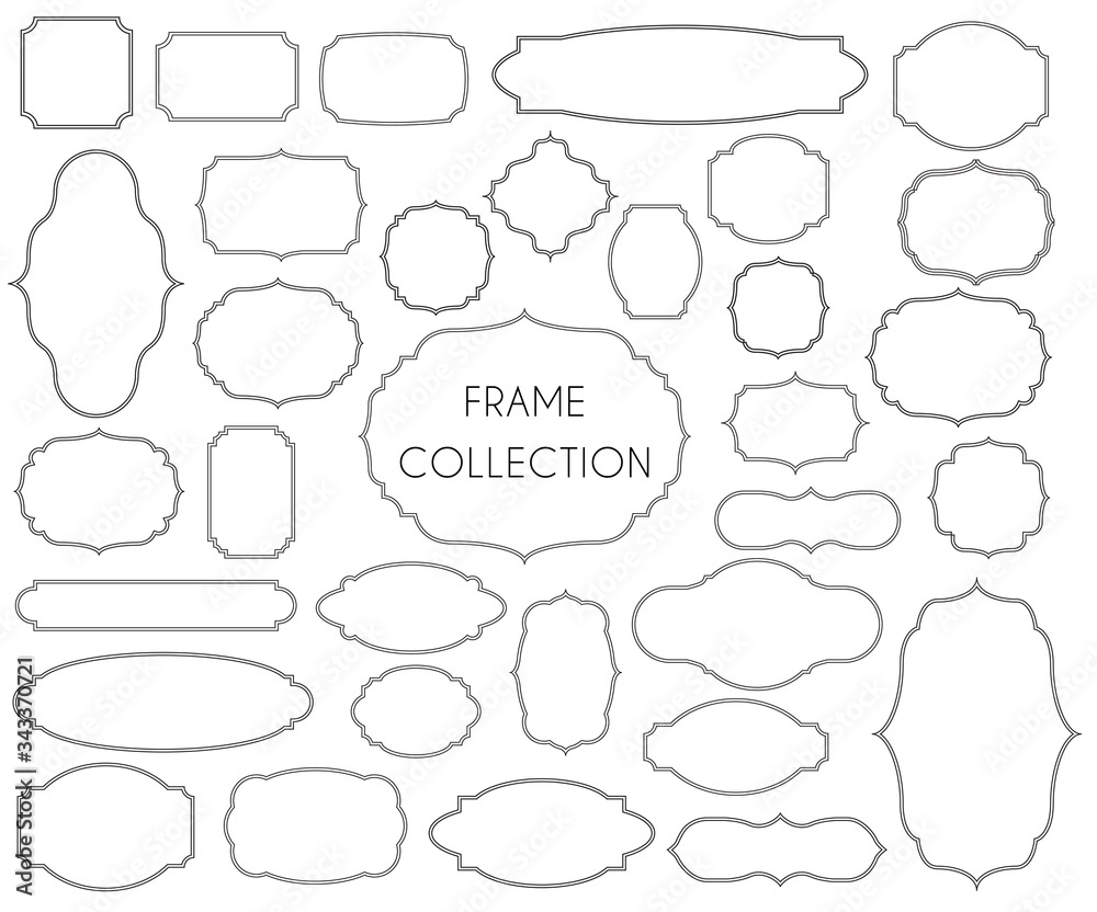 Obraz premium ART FRAME COLLECTION. VINTAGE SHAPE. BAROQUE GRAPHIC ELEMENTS.