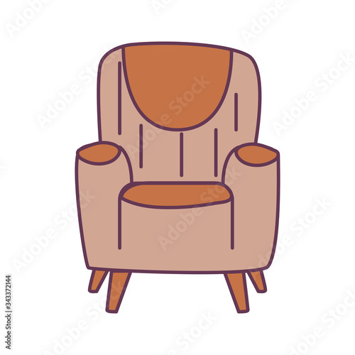 comfortable sofa on white background