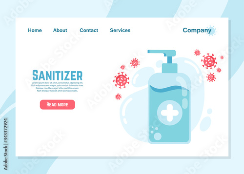 Use hand sanitize concept. Hand Sanitize Dispenser, infection