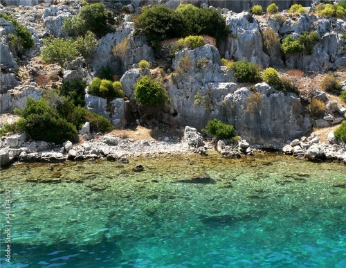 Blue lagoon in the Aegean sea / Travel / Nature