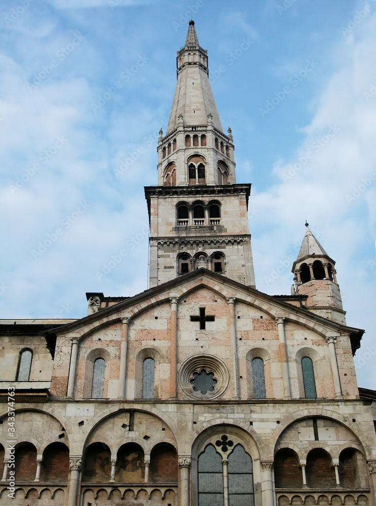 The cathedral of Modena with Ghirlandina bell tower. Italy 
