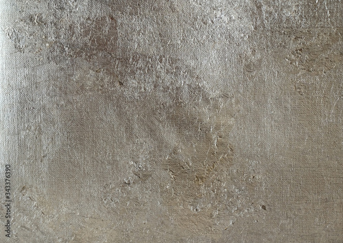 Bronze antique background with texture with roughness and flaws. Foil canvas texture; handmade flax. Handmade paper with potal.