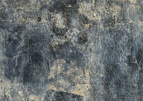 Old dark golden; bronze antique textured background with rust. Dark grey-brown canvas texture; handmade flax. Potal.