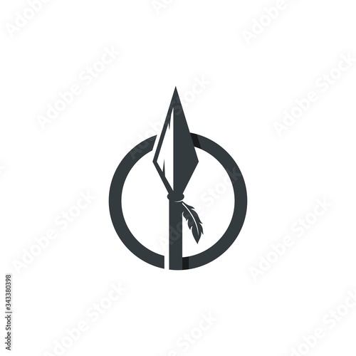 Spear logo vector icon illustration template