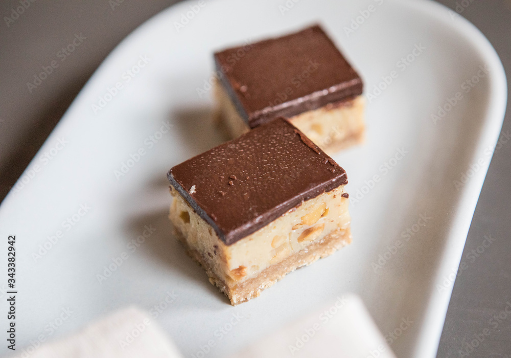 pieces of caramel slice pieces of caramel slice