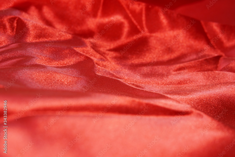 Obraz premium Red background abstract pattern texture defocused and Falling stars. Winter Card or invitation