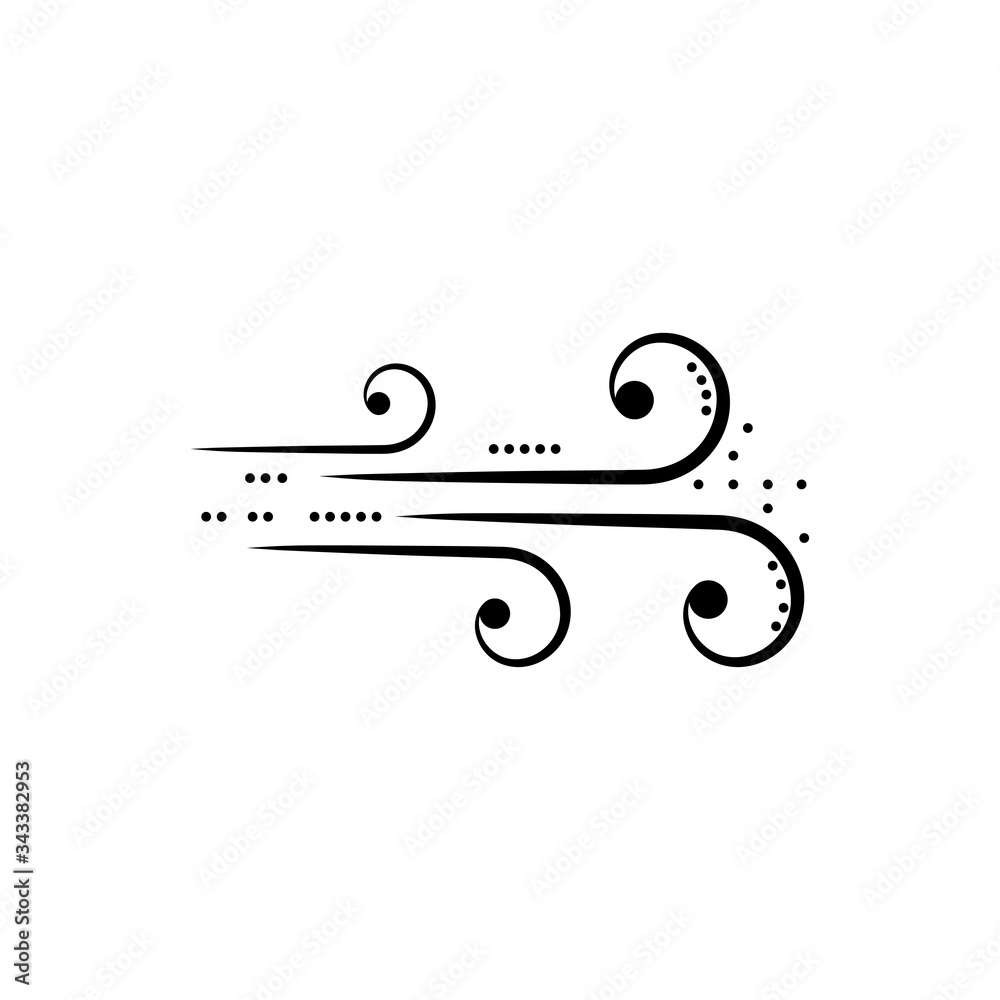 Wind vector icon design illustration template Wind vector icon design illustration template