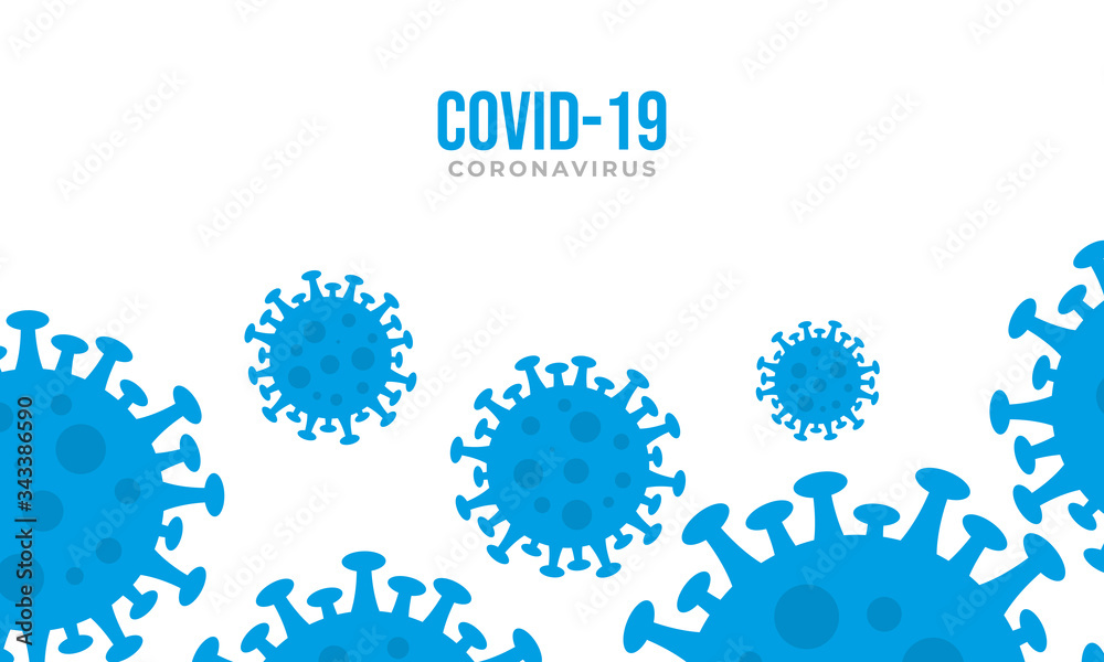 blue corona virus background . covid-19 vector background