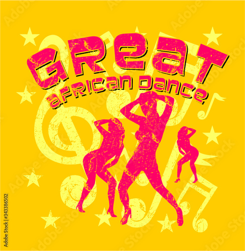 Brazilian samba girls print and embroidery graphic design vector art