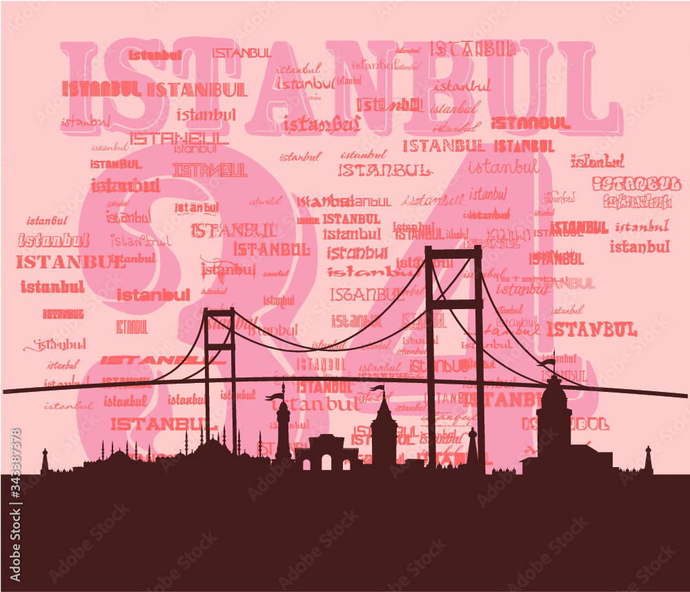 istanbul maiden tower print and embroidery graphic design vector art