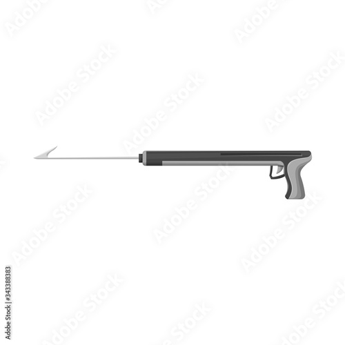 Isolated object of harpoon and diver symbol. Graphic of harpoon and dive vector icon for stock.