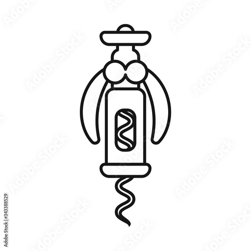 Vector design of gimlet and metallic sign. Web element of gimlet and bottle vector icon for stock.