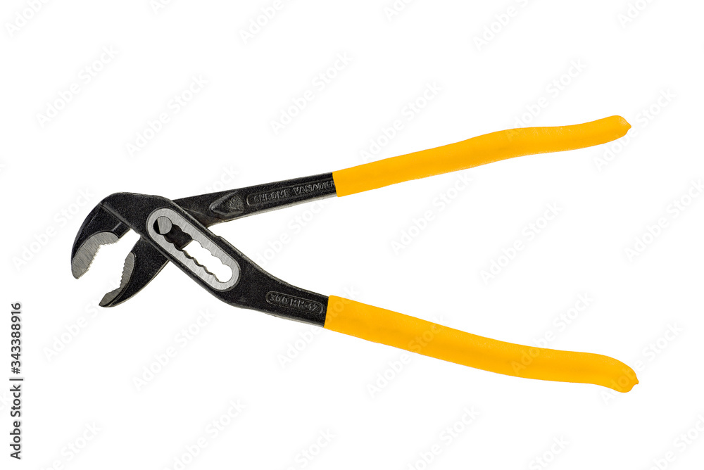 Adjustable water pump pliers isolated on white background Adjustable water pump pliers isolated on white background