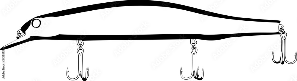 Fishing lure vector illustration on white background Fishing lure vector illustration on white background