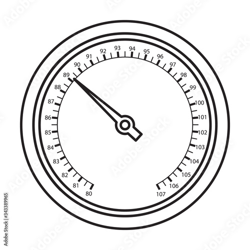 Barometer vector icon.Outline vector icon isolated on white background barometer .