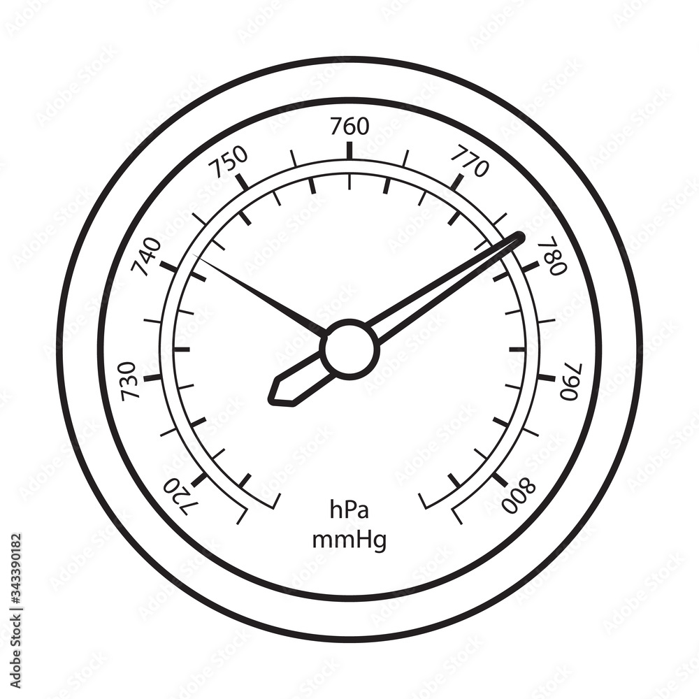 Barometer vector icon.Outline vector icon isolated on white background barometer . Barometer vector icon.Outline vector icon isolated on white background barometer .
