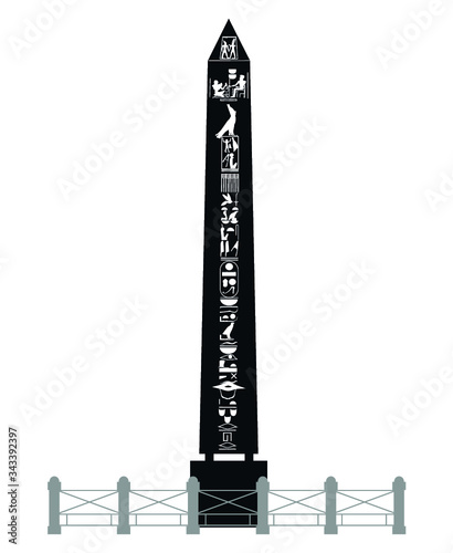Ancient Egyptian Obelisk istanbul, Turkey. The Obelisk of Theodosius icon and vector. City travel landmark, tourist attractions in Istanbul. Constantine Obelisk. Turkey National Landmarks