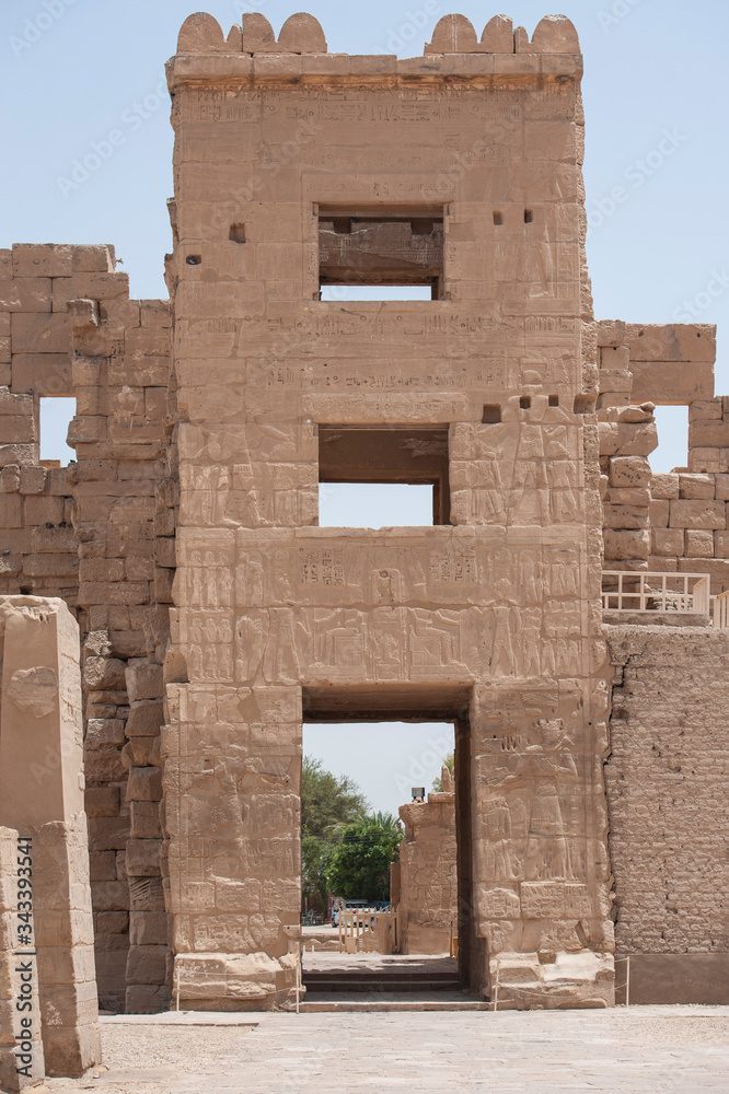 Entrance gate to an ancient egyptian temple