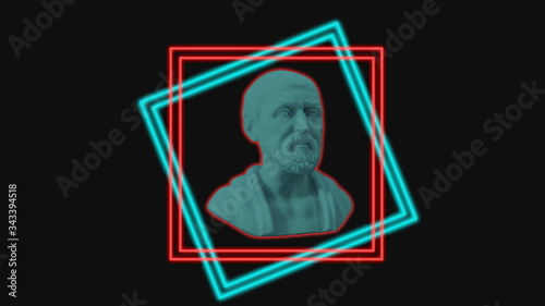 Tableau sur toile Hippocrates sculpture