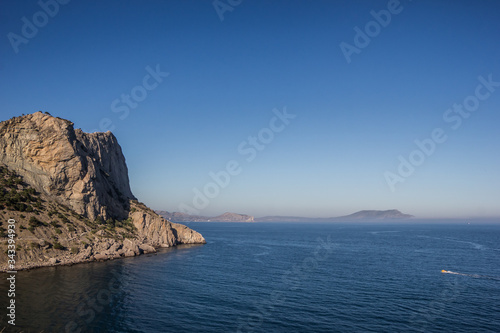 Sokol mountain on the Black Sea coast in Sudak Crimea