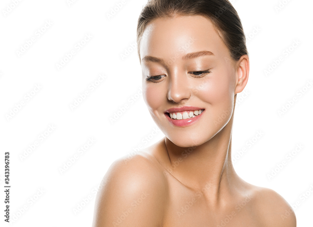 Clean skin woman face beautiful model natural make up Clean skin woman face beautiful model natural make up