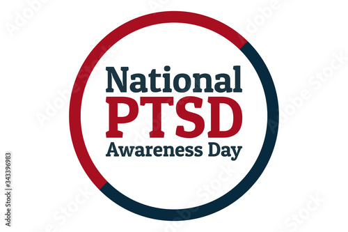 National PTSD Awareness Day concept. June 27. Template for background, banner, card, poster with text inscription. Vector EPS10 illustration. .