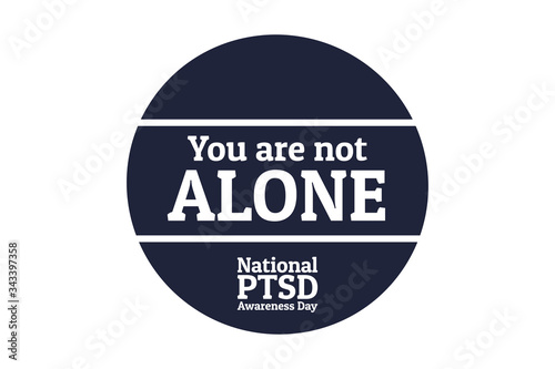 National PTSD Awareness Day concept. June 27. Template for background, banner, card, poster with text inscription. Vector EPS10 illustration. .