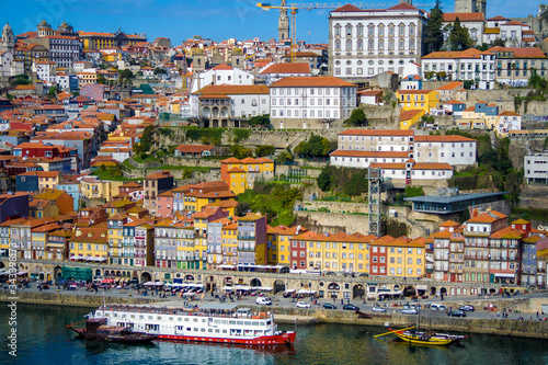 Fototapeta Naklejka Na Ścianę i Meble -  City landscape, view of the city from the upper point. Porto, Portugal