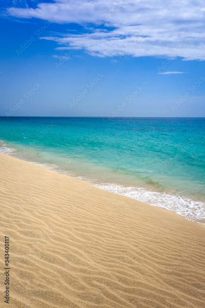 Ponta preta beach and dune in Santa Maria, Sal Island, Cape Verde